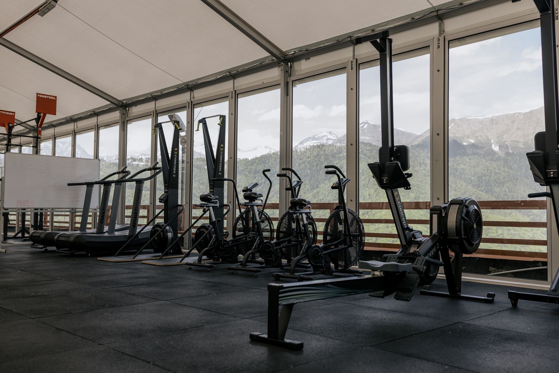 Stock photograph of exercise equipment